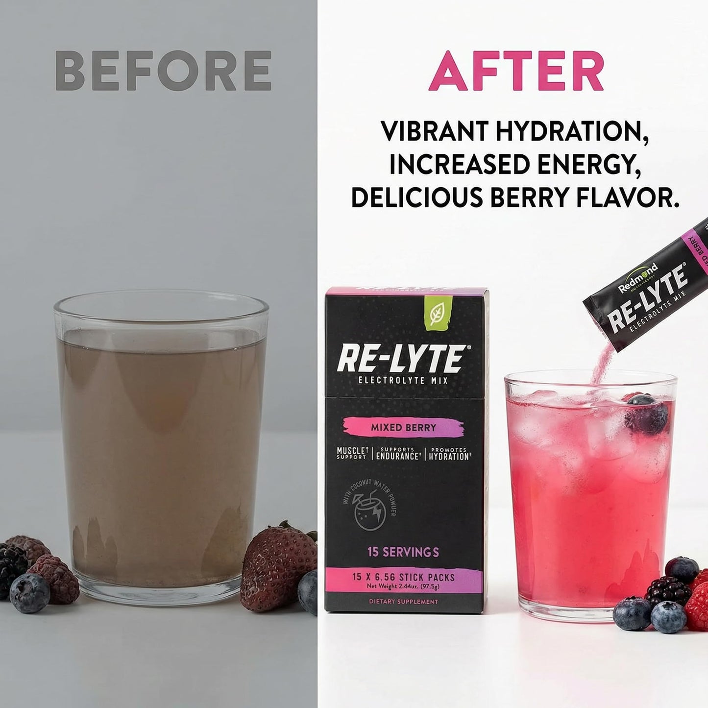 GROVE Relyte Electrolyte Mix Berry Powder 3.44 oz