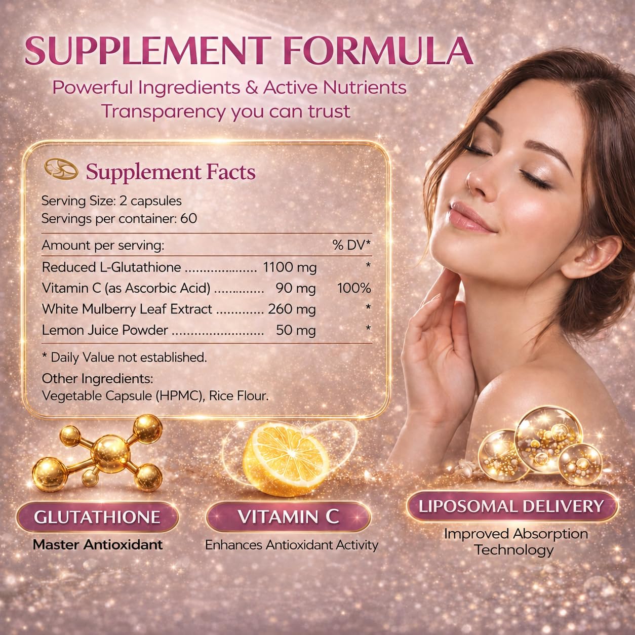 VAITE Glutathione Whitening Pills Capsules, 120 Count