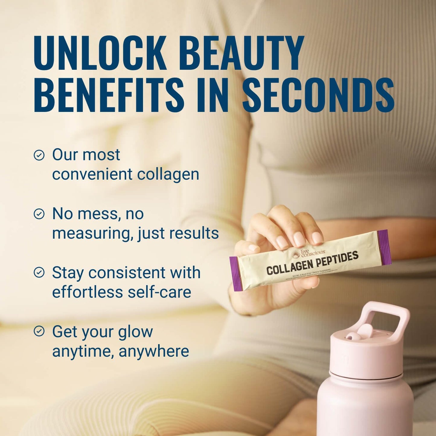Live Conscious Collagen Peptides Powder, 16 oz