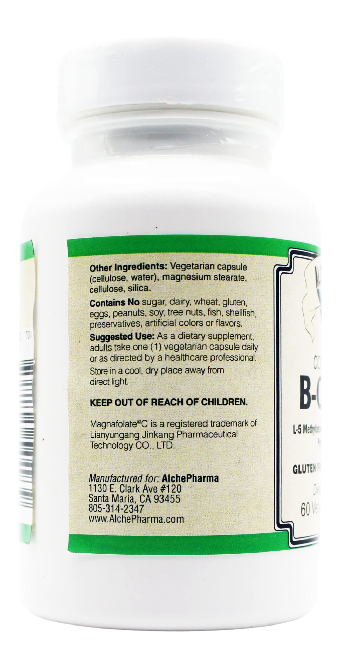 AlchePharma Coenzymated B-Complex High Potency One Daily Capsule 60 Count
