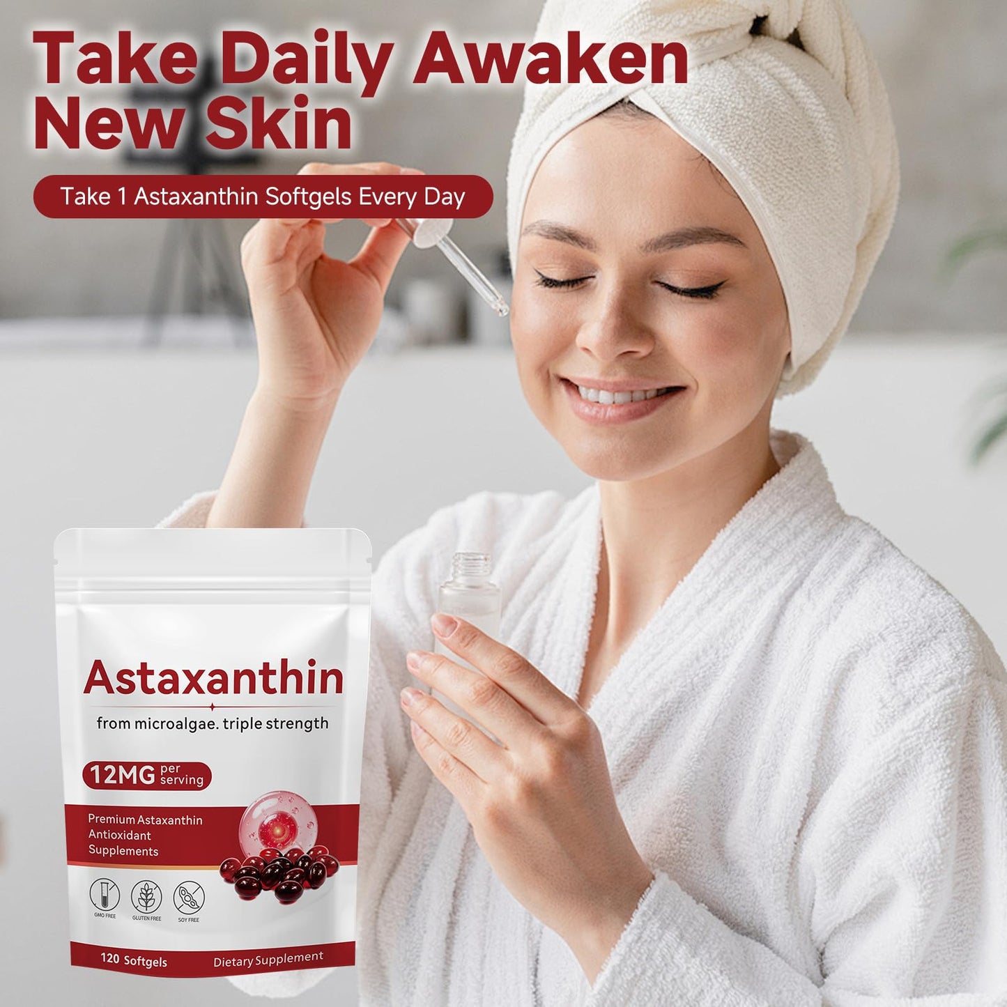 Axldrn Astaxanthin 12mg Softgels 120 Softgels