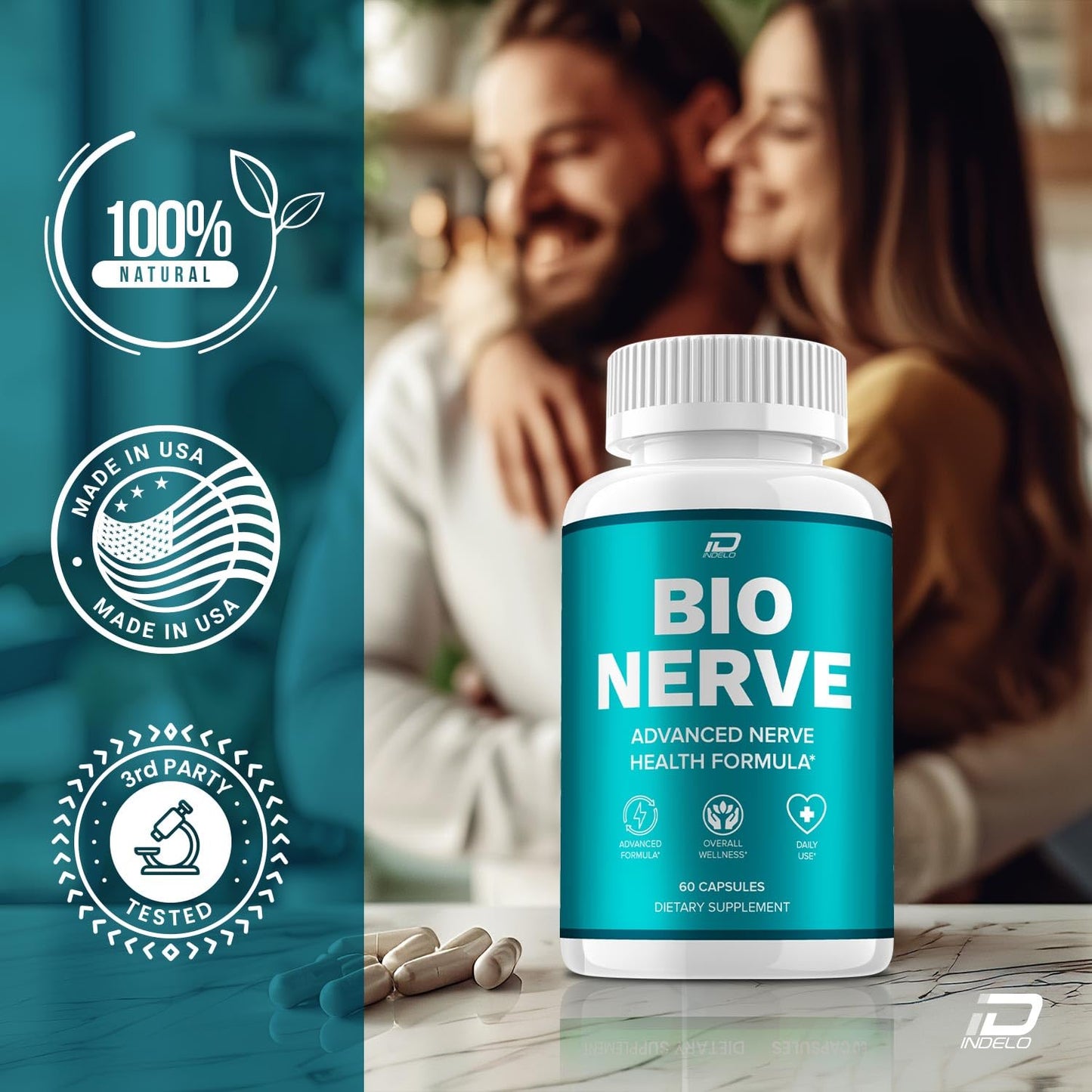 Indelo Bio Nerve Capsules 120 Count