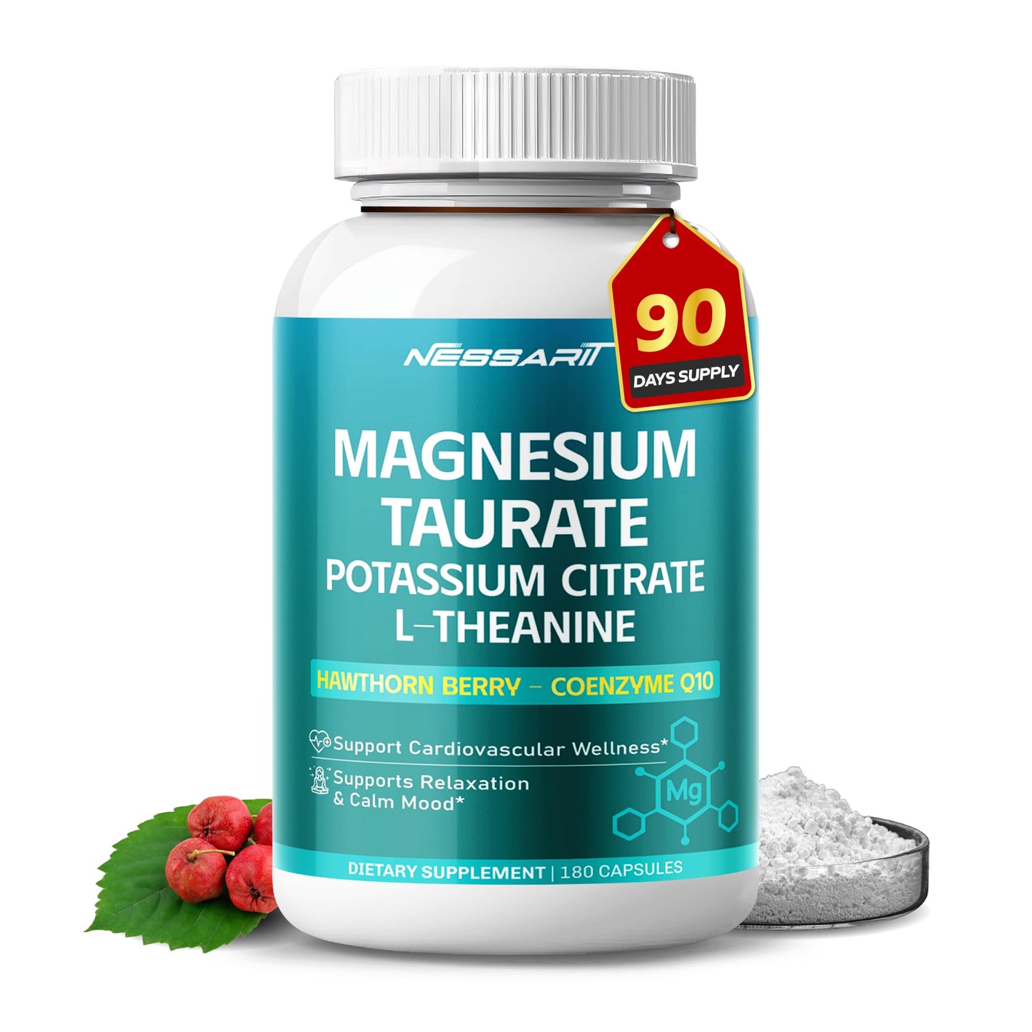 NESSARIT Magnesium Taurate Complex Capsules, 180 Count