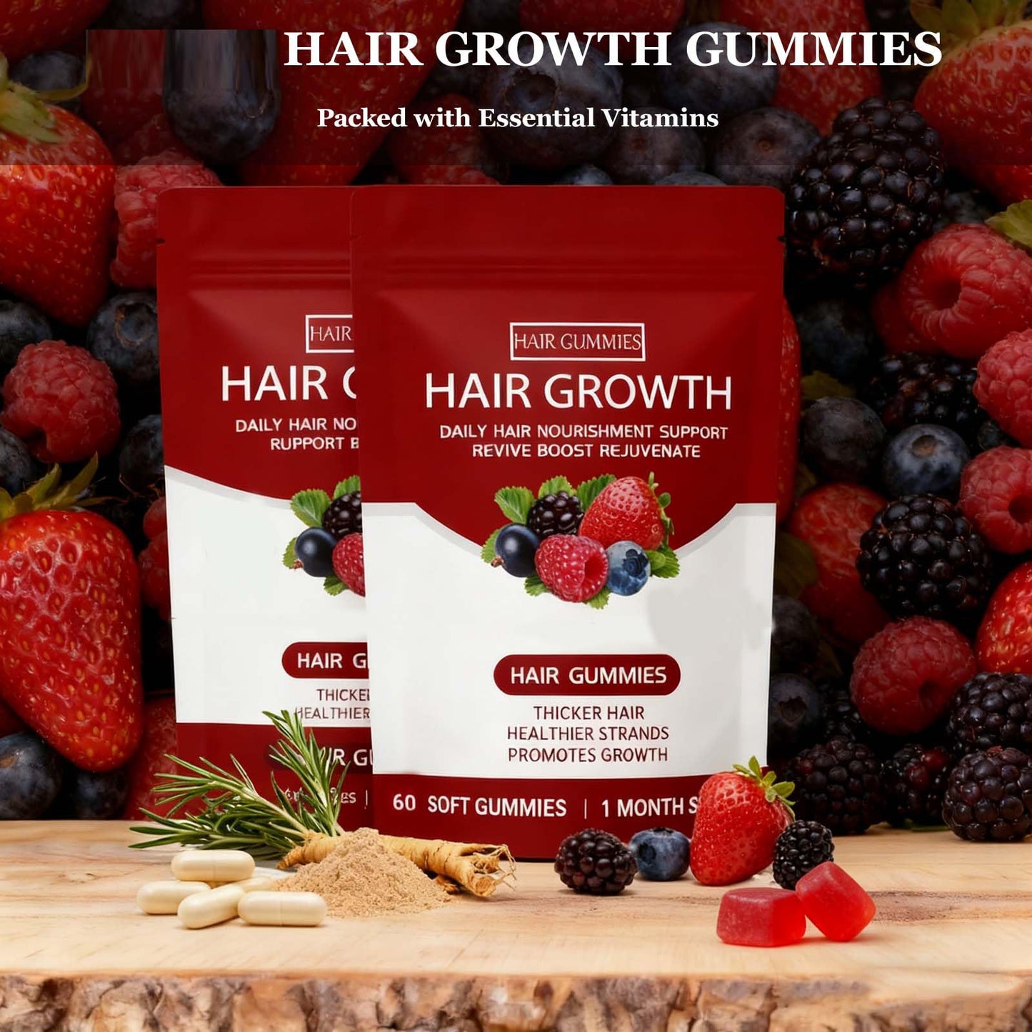 RCSCBC Lumin Hair Growth Gummies 2 Count
