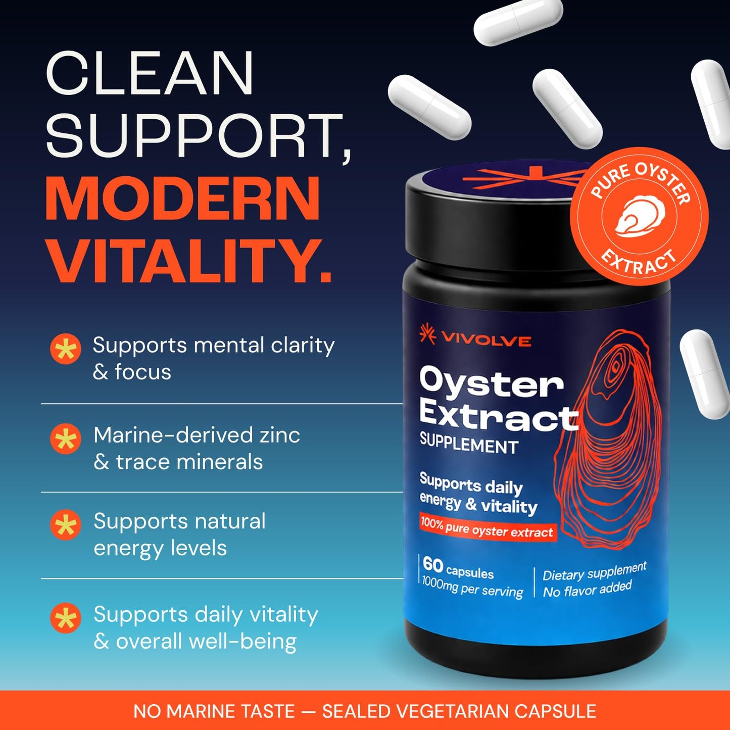 VIVOLVE Oyster Extract 60 Capsules