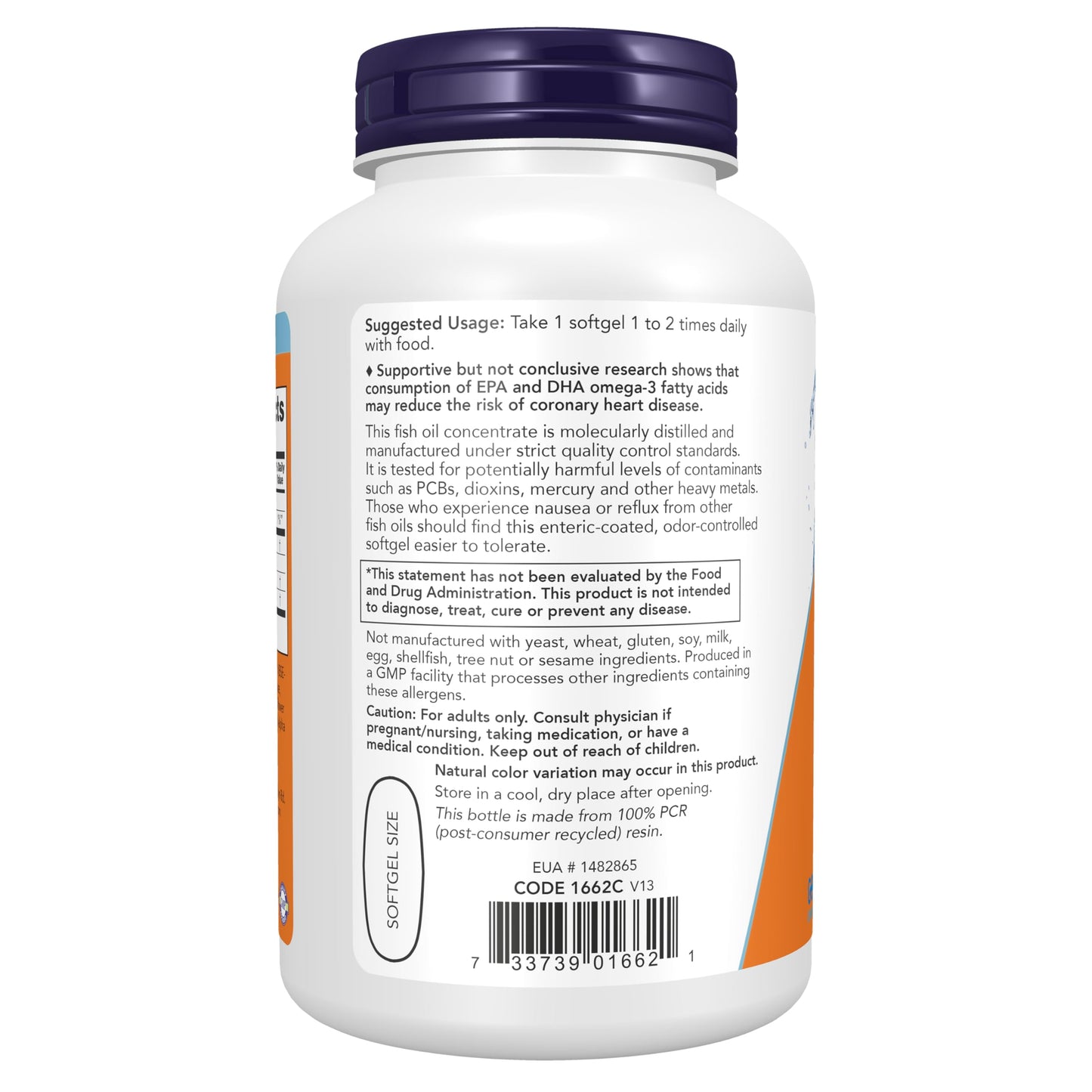 NOW Foods Ultra Omega-3 Molecularly Distilled and Enteric Coated Softgels, 180 Count