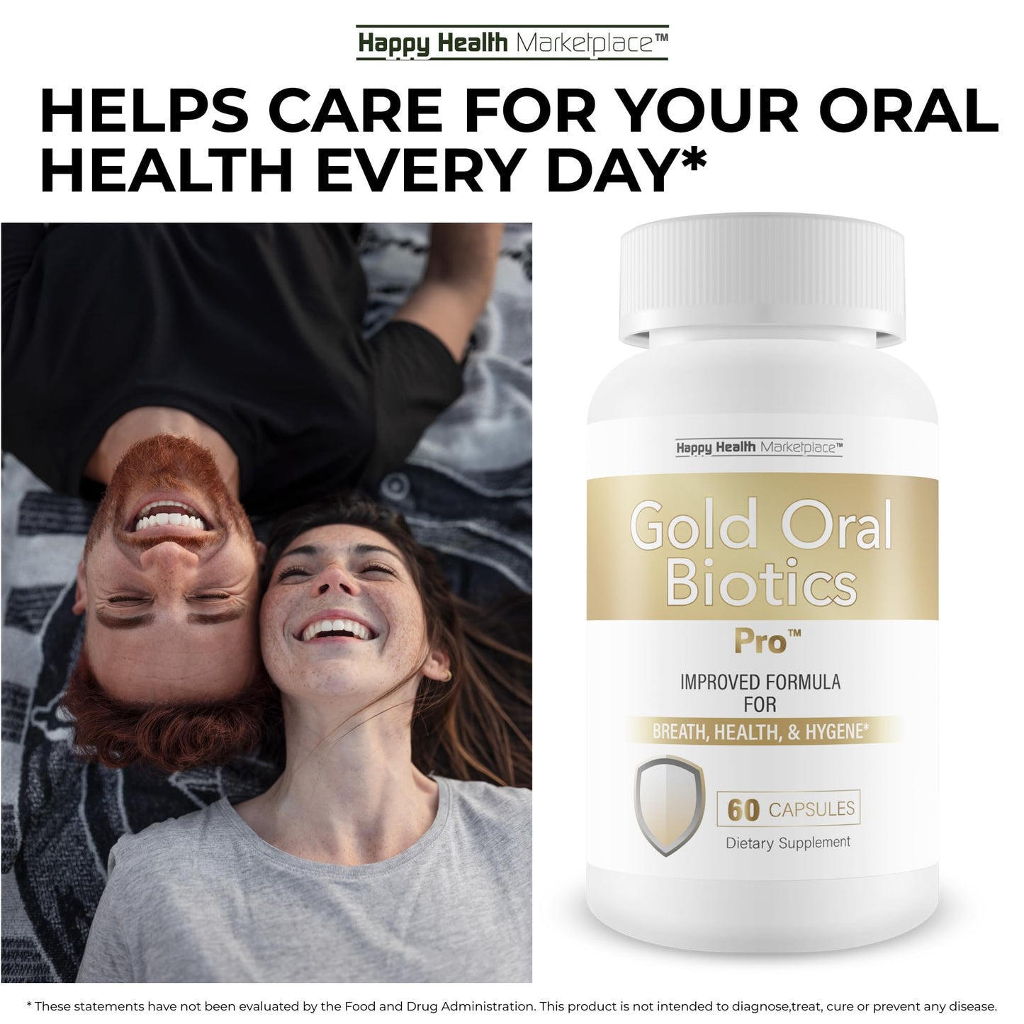 Happy Health Marketplace Gold Oral Biotics Pro Capsules, 60 Count