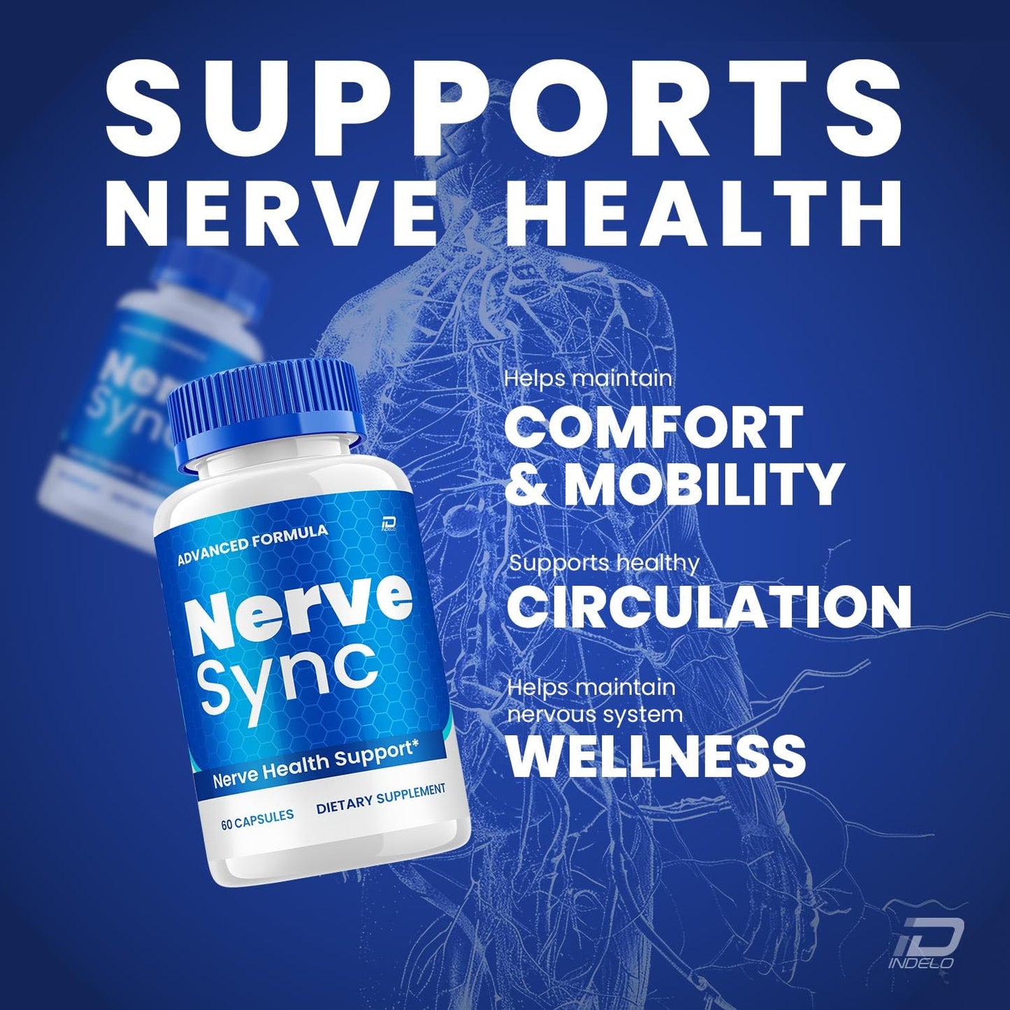 Indelo Nerve Sync Capsules 180 Capsules