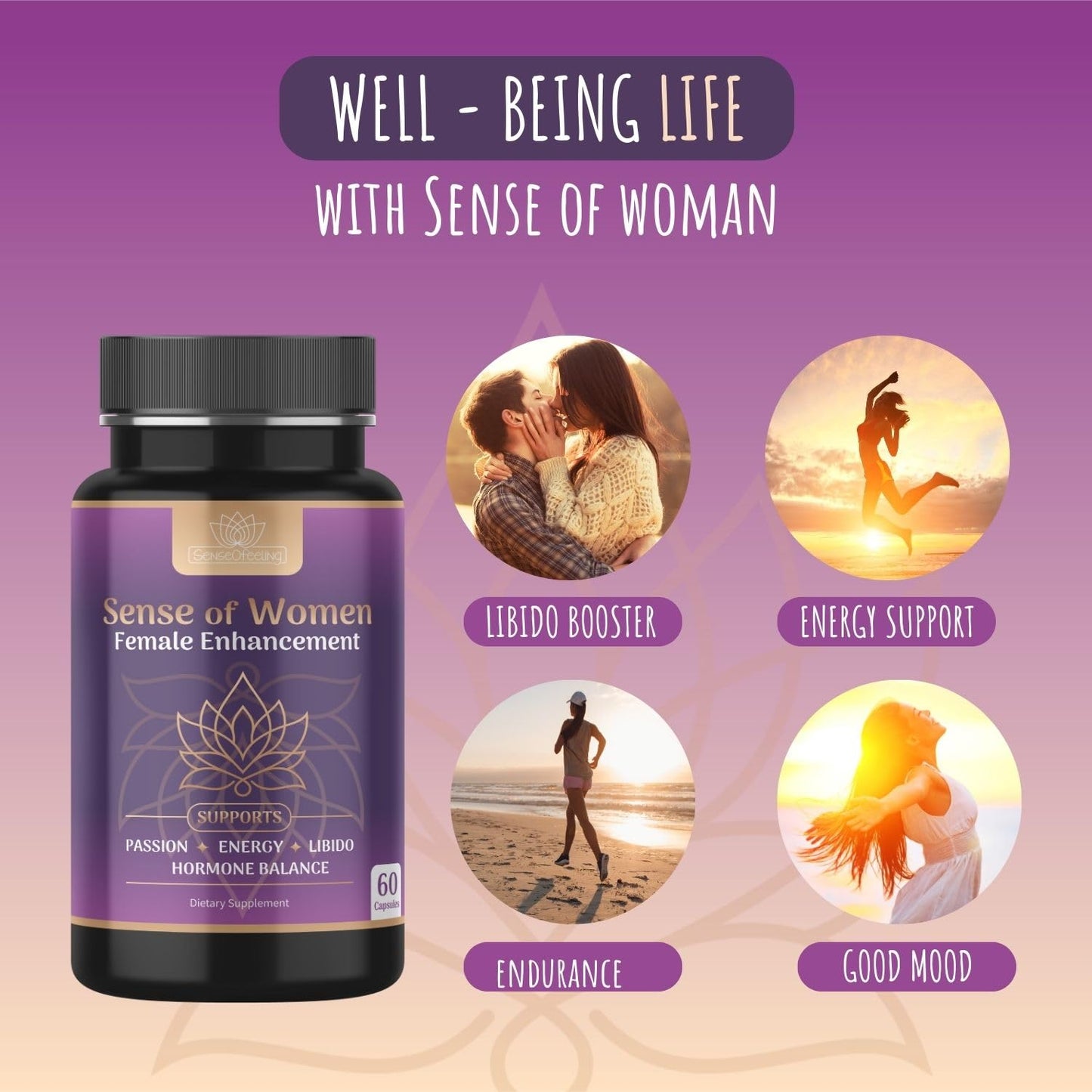 senseOfeeling Sense of Women Natural Female Enhancement Pills 60 Capsules