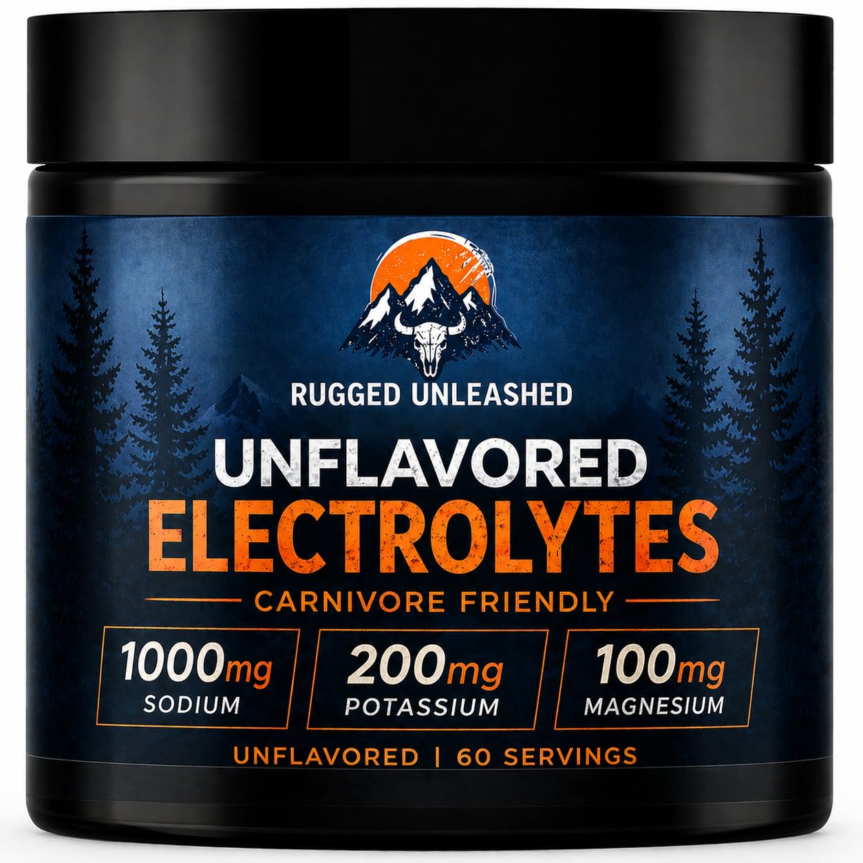 Rugged Unleashed Unflavored Electrolyte Powder, 7.56 Ounce