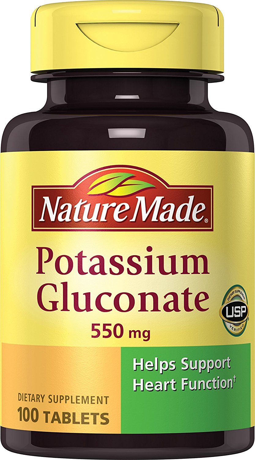 Nature Made Potassium Gluconate 550 mg Tablet, 300 Tablets