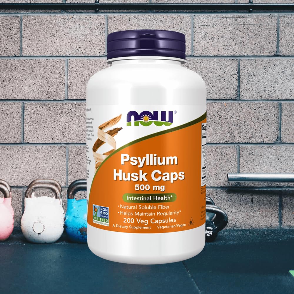 NOW Foods Psyllium Husk 500 mg Capsules 400 Capsules