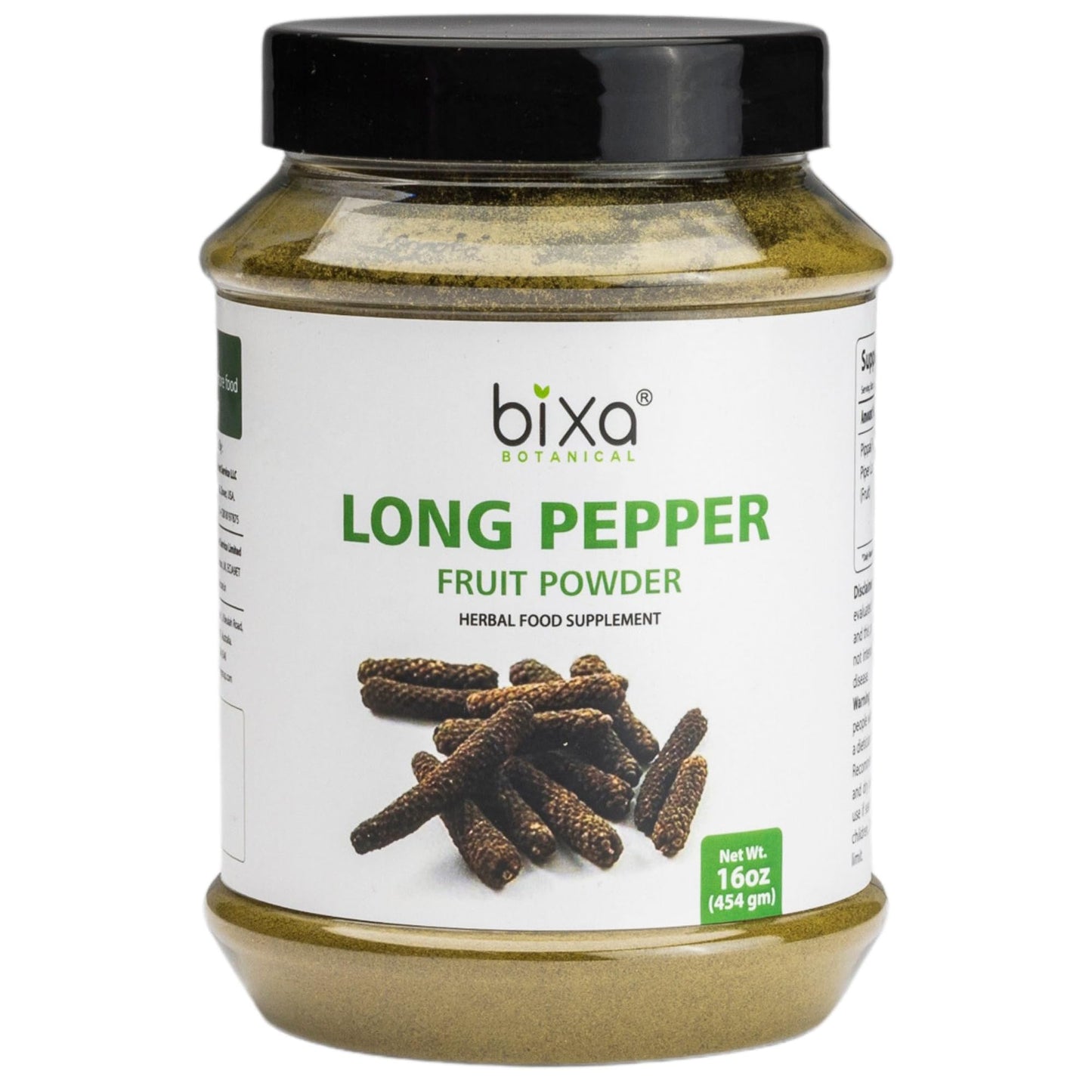 bixa BOTANICAL Long Pepper Powder Pippali (Piper Longum) Ayurvedic Supplement & Meat Seasoning, 16 oz