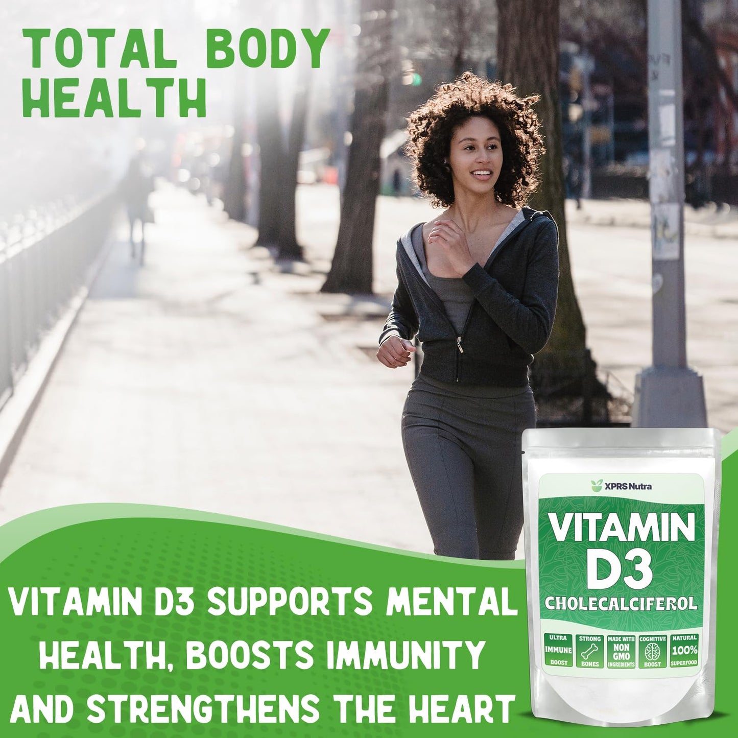 XPRS Nutra Vitamin D3 Powder (Cholecalciferol), 4 Ounce