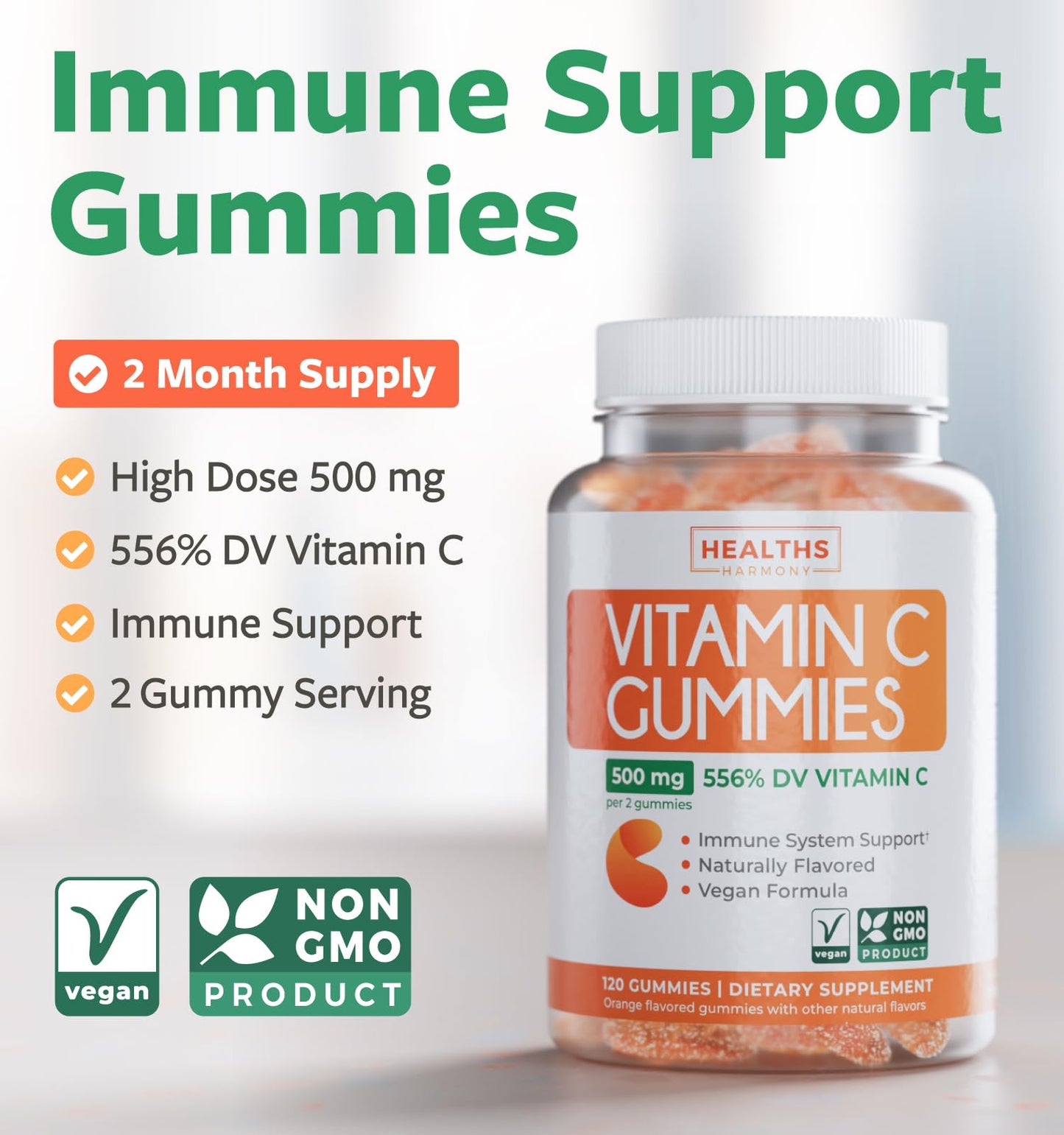 Healths Harmony Vegan Vitamin C 60 Gummies