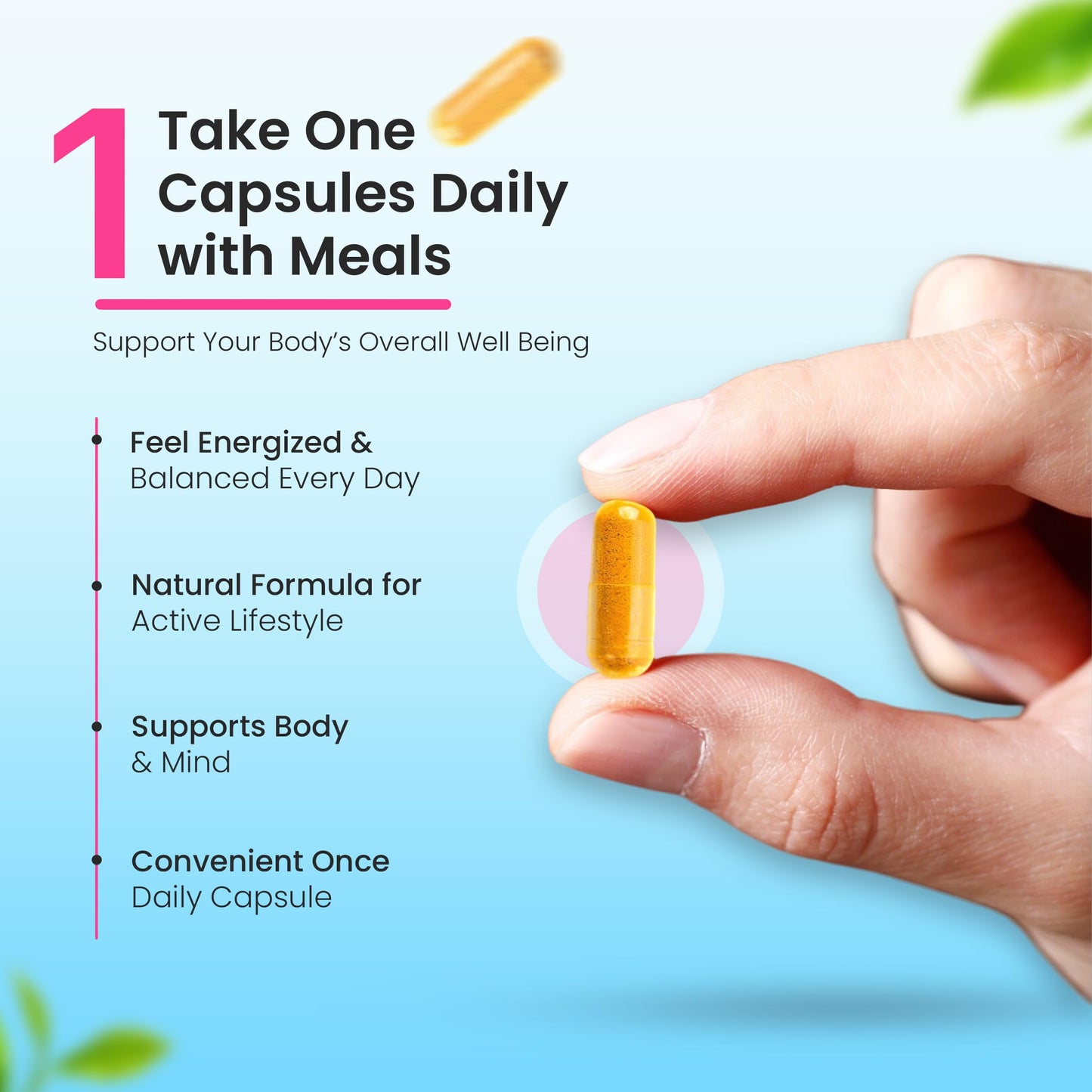 Generic Natural Supplement for Wellness Support Capsule 30 Count