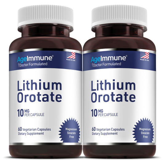 AgeImmune Lithium Orotate 10mg Capsule, 120 Count