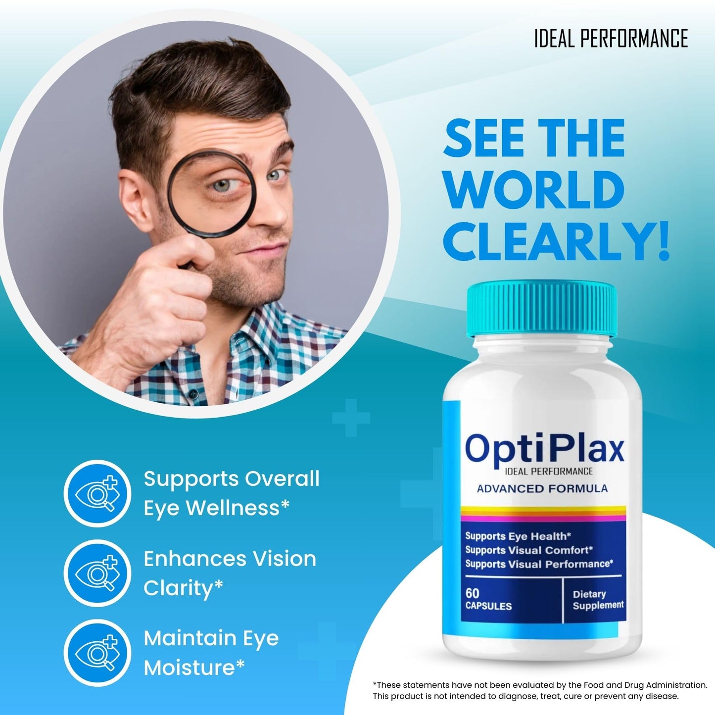 IDEAL PERFORMANCE OptiPlax Vision Support Capsules, 120 Capsules