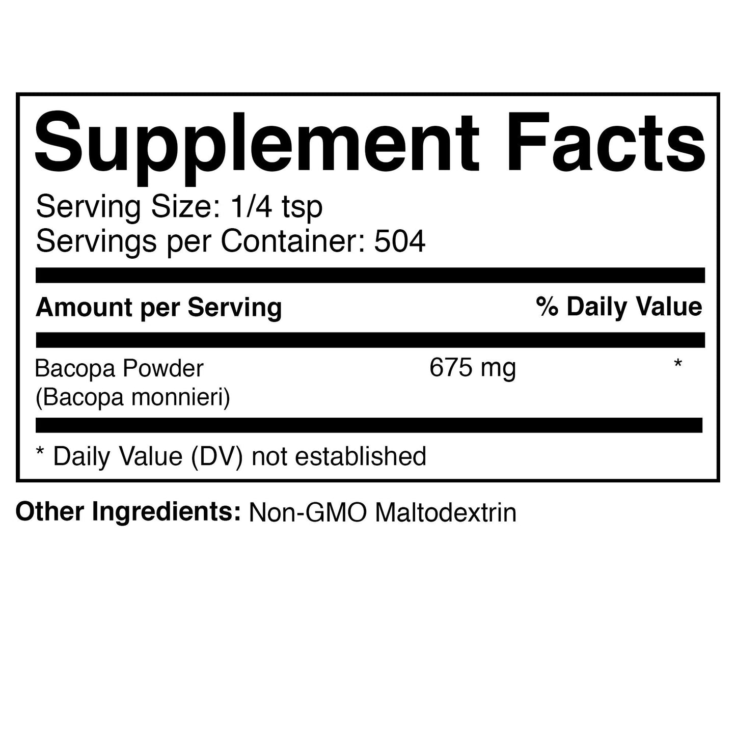 Prescribed For Life Bacopa Powder 20% Bacosides, Brahmi Powder, Bacopa monnieri Ayurvedic Herbal Supplement, 11.99 oz