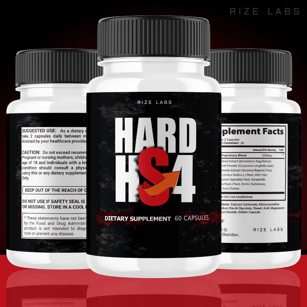 Rize Labs Hard HS4 Capsules, 120 Capsules