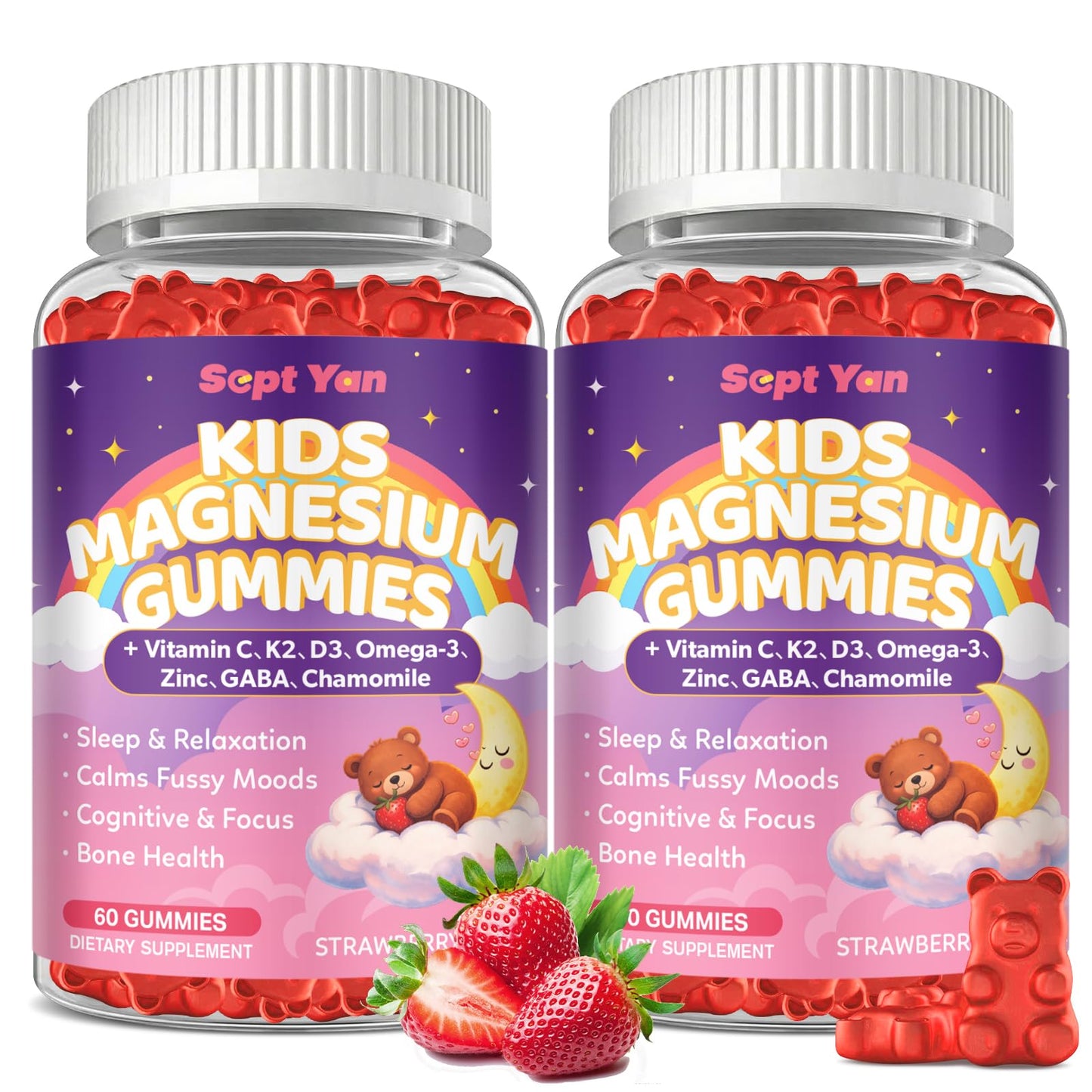 SEPT YAN Magnesium Calming Gummies, 120 Count
