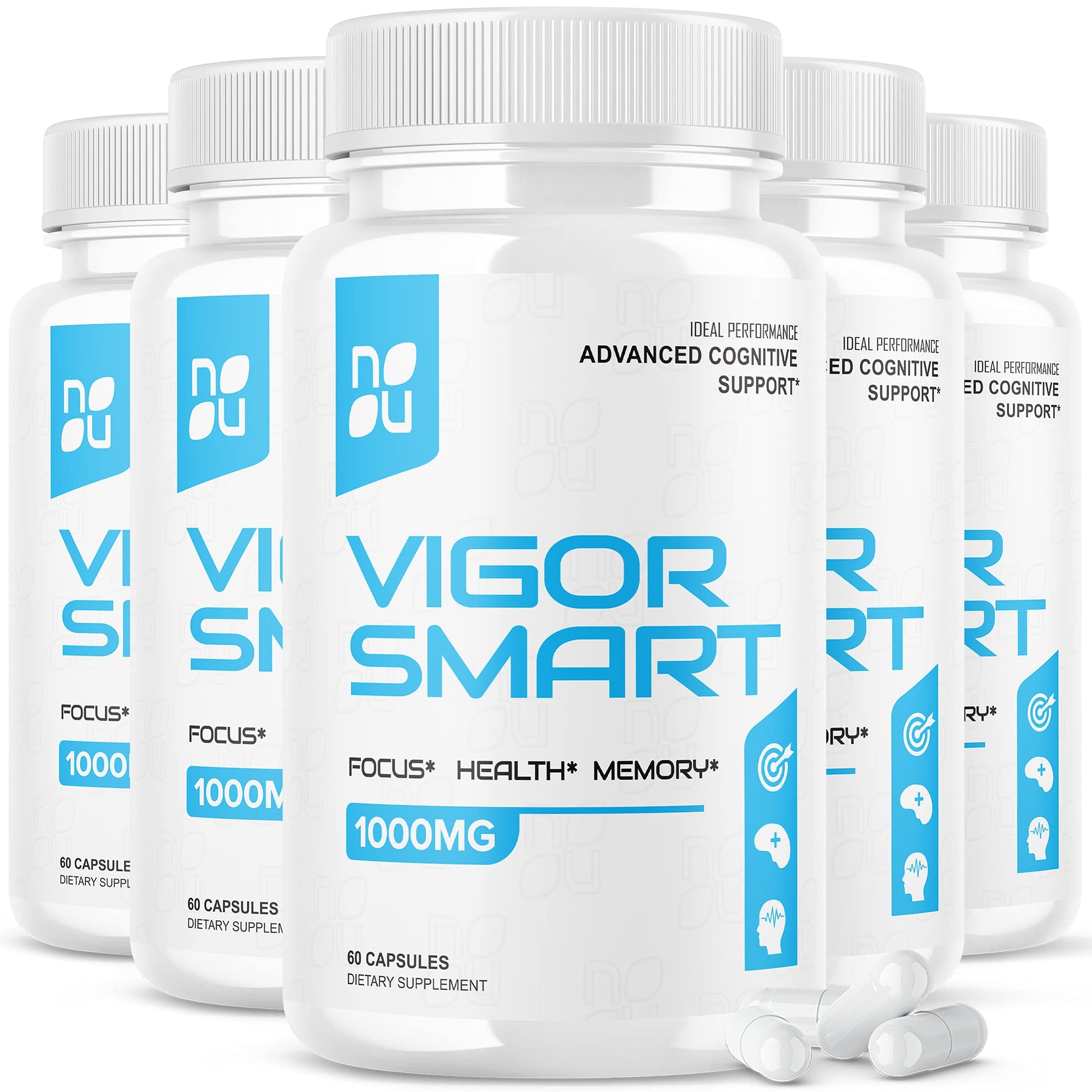 IDEAL PERFORMANCE Vigor Smart Brain Booster Pills Advanced Cognitive Focus Support 1000mg Capsules 300