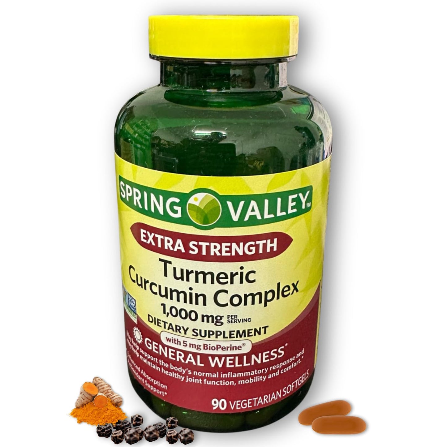 Fusion Shop Store Turmeric Curcumin 1000 mg Complex Extra Strength Softgels 90 Count