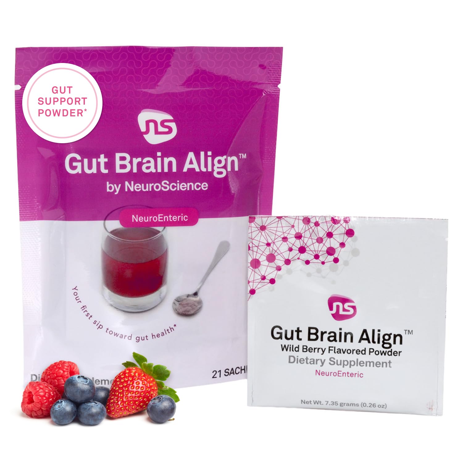 NeuroScience Gut Brain Align Powder, 21 Sachets