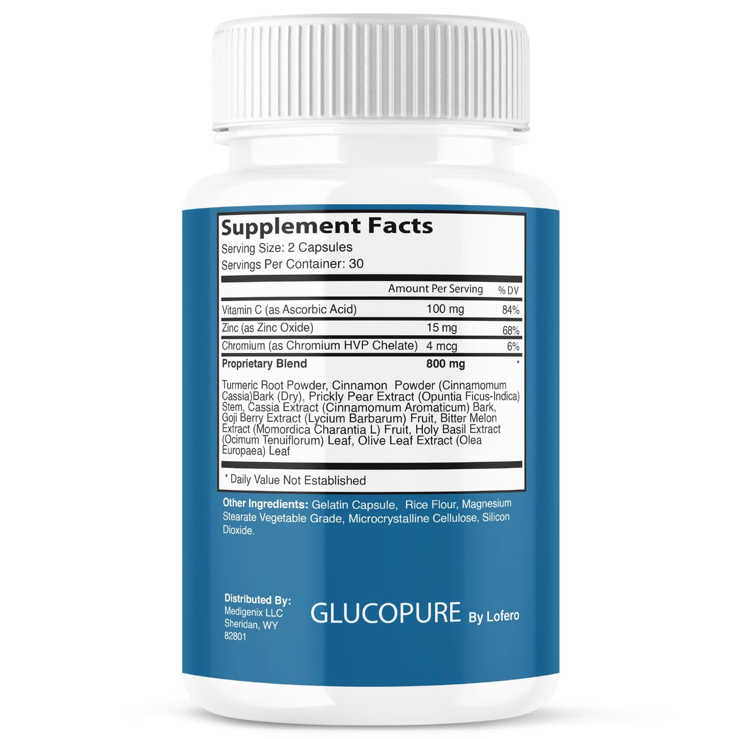Lofero Gluco Pure Advanced Formula 120 Capsules