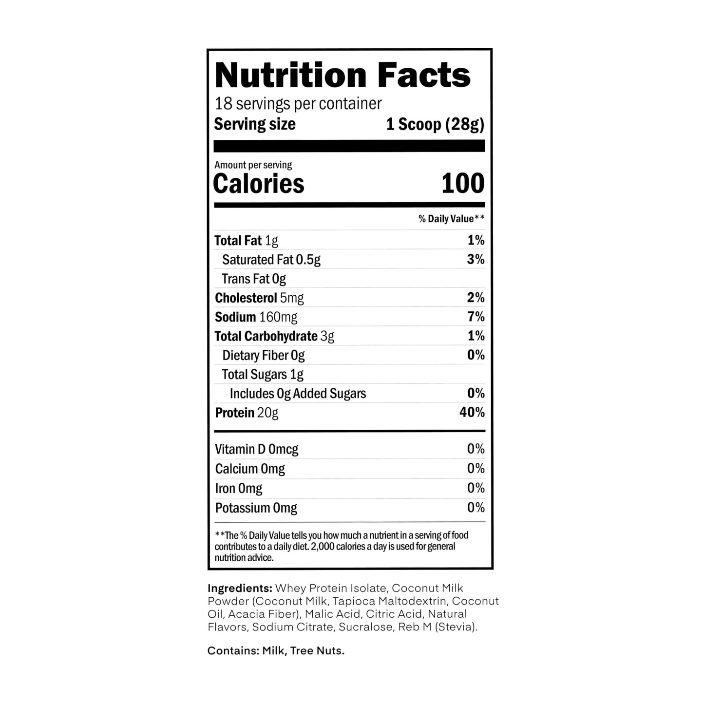 Oath Nutrition Clear Whey Isolate Protein Powder, Coconut Colada, 18 Servings