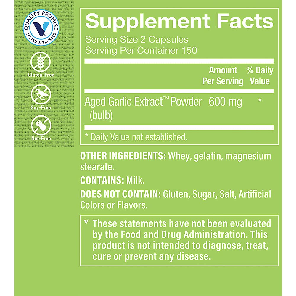 The Vitamin Shoppe Garlic 600 MG - Cardiovascular Health, Immune Support & Antioxidant Protection Capsules, 300 Count