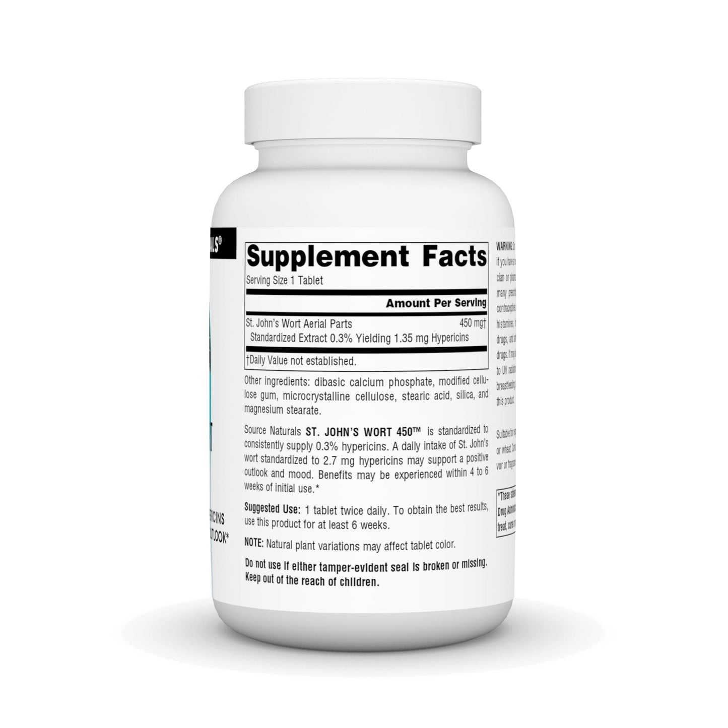 Source Naturals St. John's Wort 450 mg Tablet, 180 Tablets