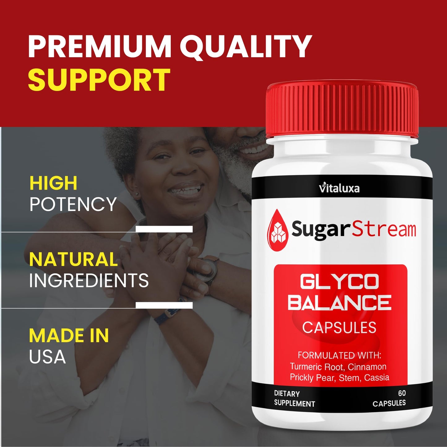 Vitaluxa SugarStream Balance Blood Health Support Capsule, 120 Capsules