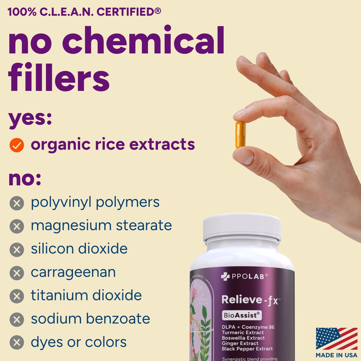 PPO Lab Relieve-fx DLPA Boswellia Turmeric Ginger Capsule 90 Count