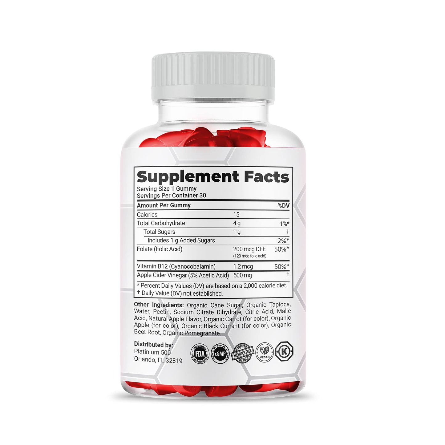 Gold Nutra Simpli Health ACV Keto Gummies, Maximum Strength, 23 Gummies