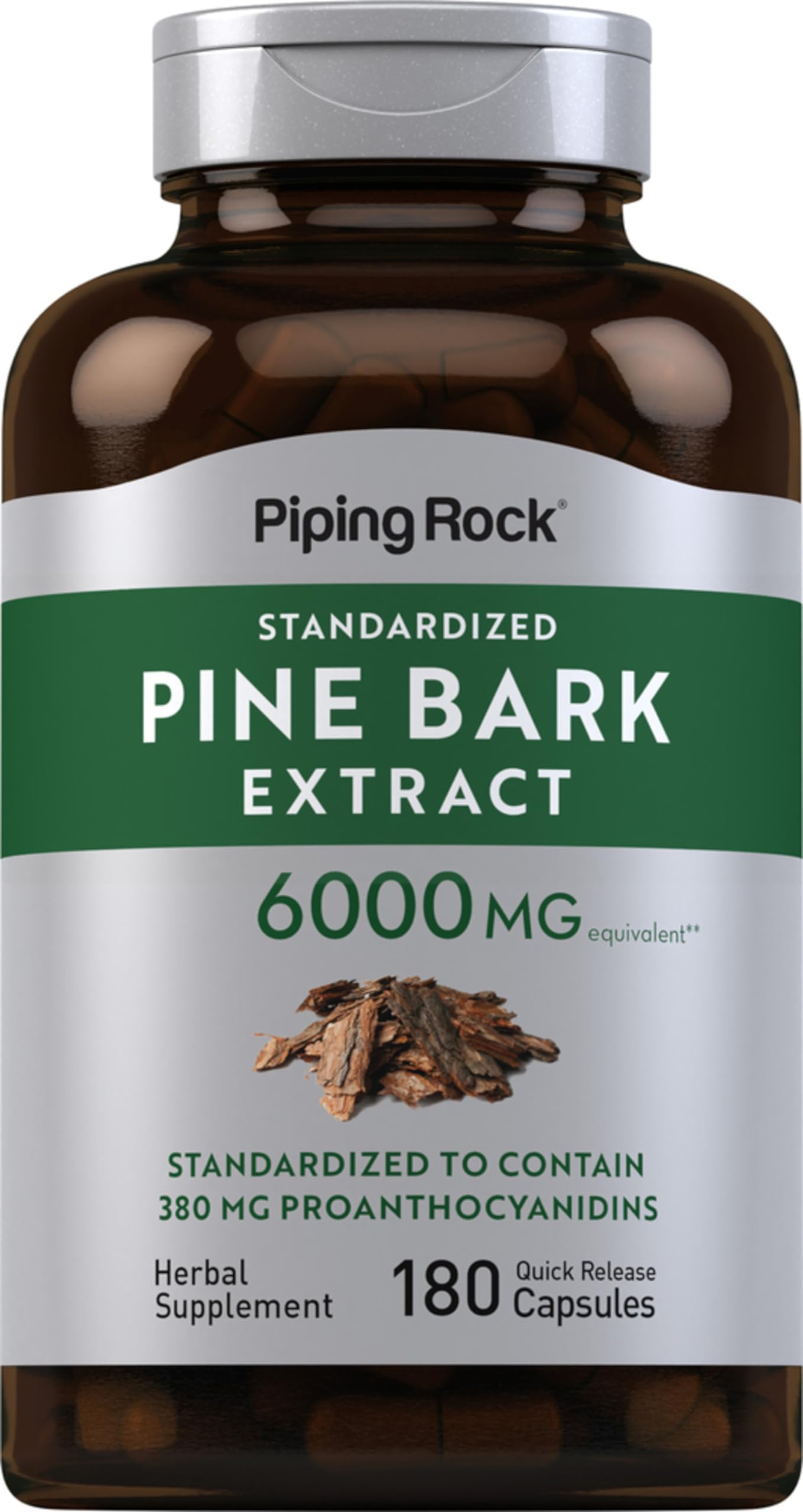Piping Rock Pine Bark Extract Capsules 180 Count