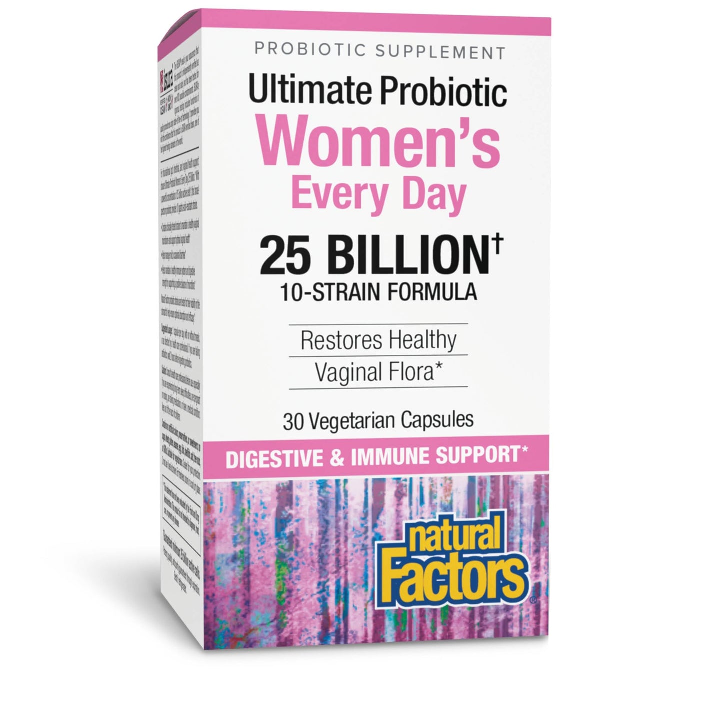Natural Factors Ultimate Probiotic Women’s Everyday 25 Billion CFU, 30 Vegetarian Capsules