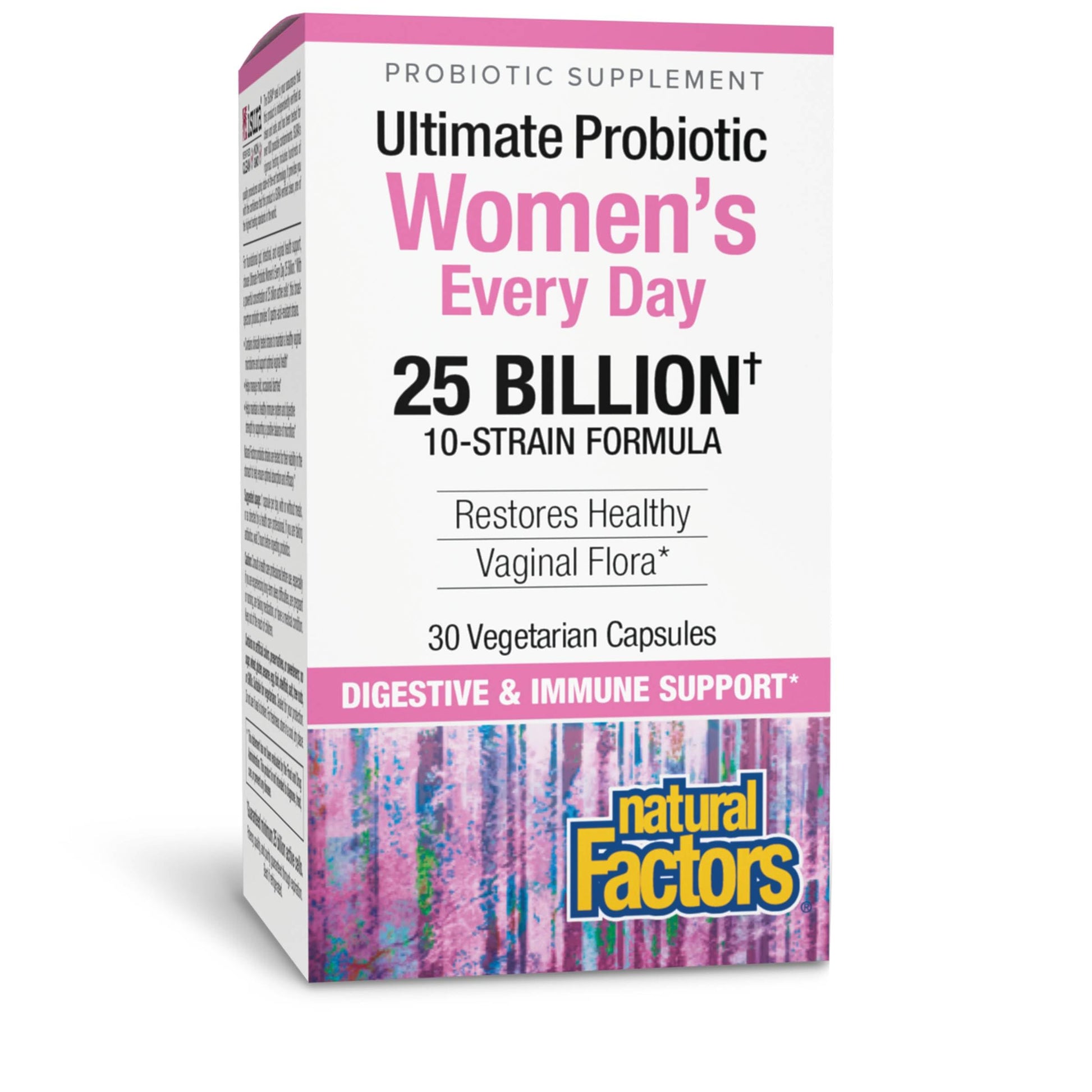 Natural Factors Ultimate Probiotic Women’s Everyday 25 Billion CFU, 30 Vegetarian Capsules