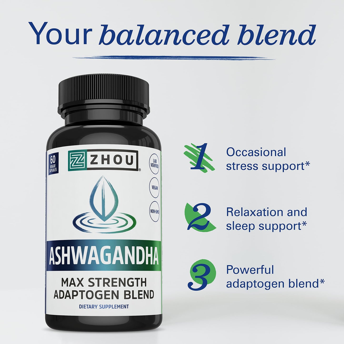 ZHOU Ashwagandha 60 Capsules