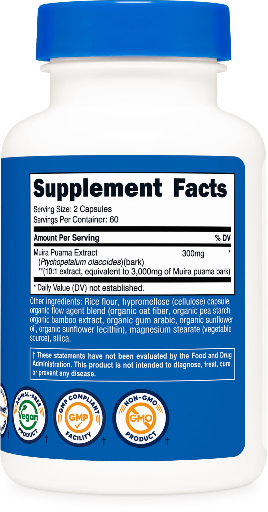 Nutricost Muira Puama Extract Capsules, 120 Count