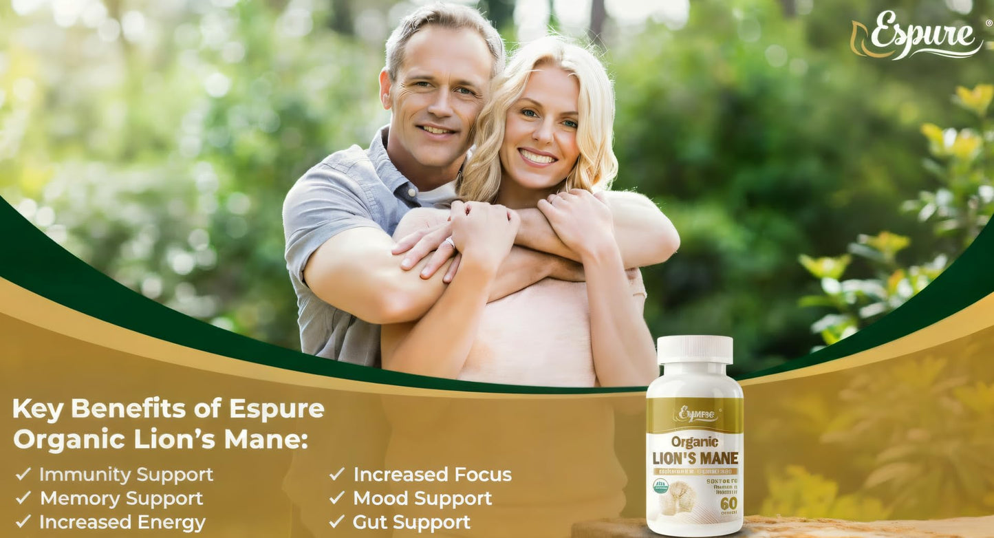 Espure Organic Lion's Mane Capsules 60 Count