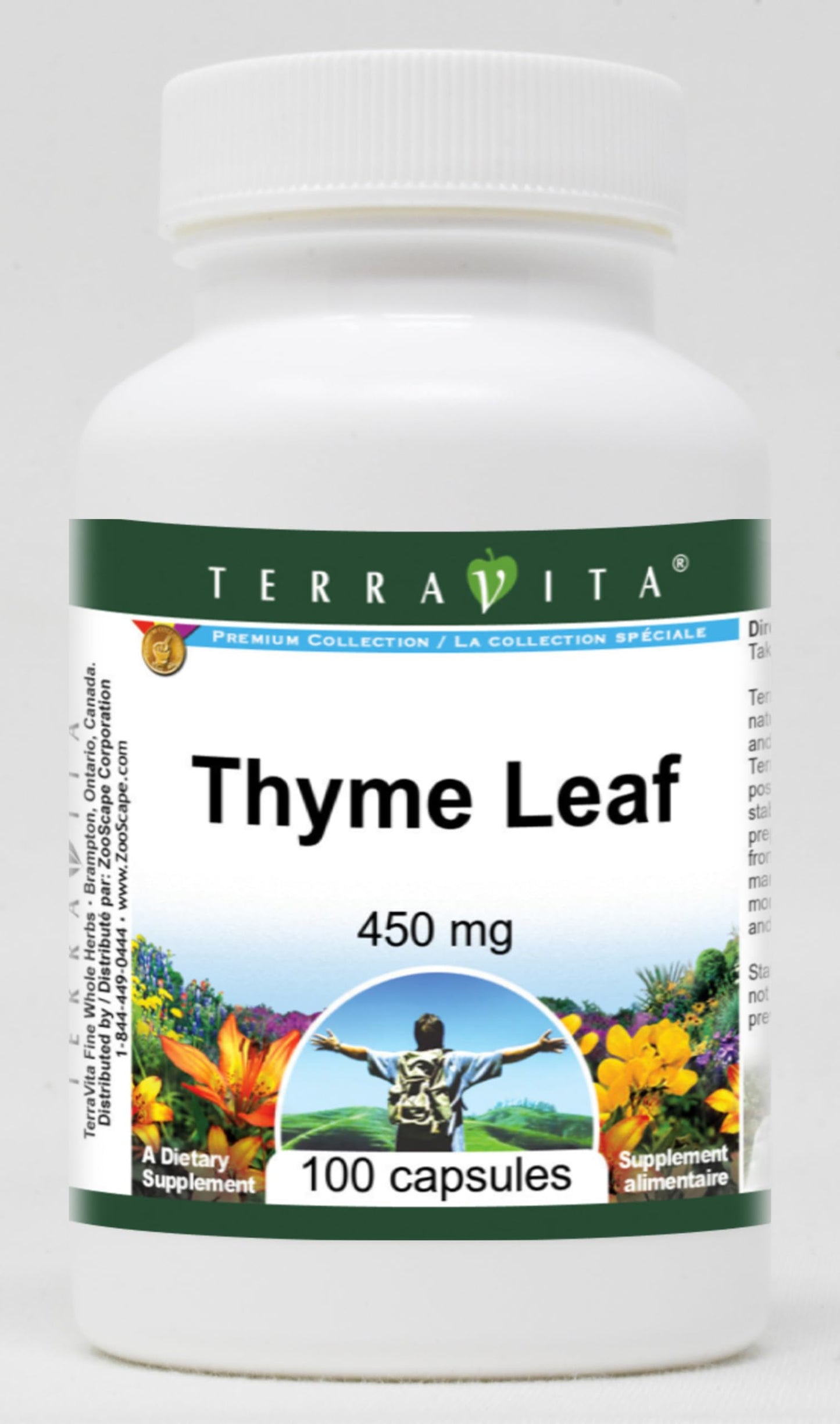 Terravita Thyme Leaf 450 mg Capsules, 100 Capsules