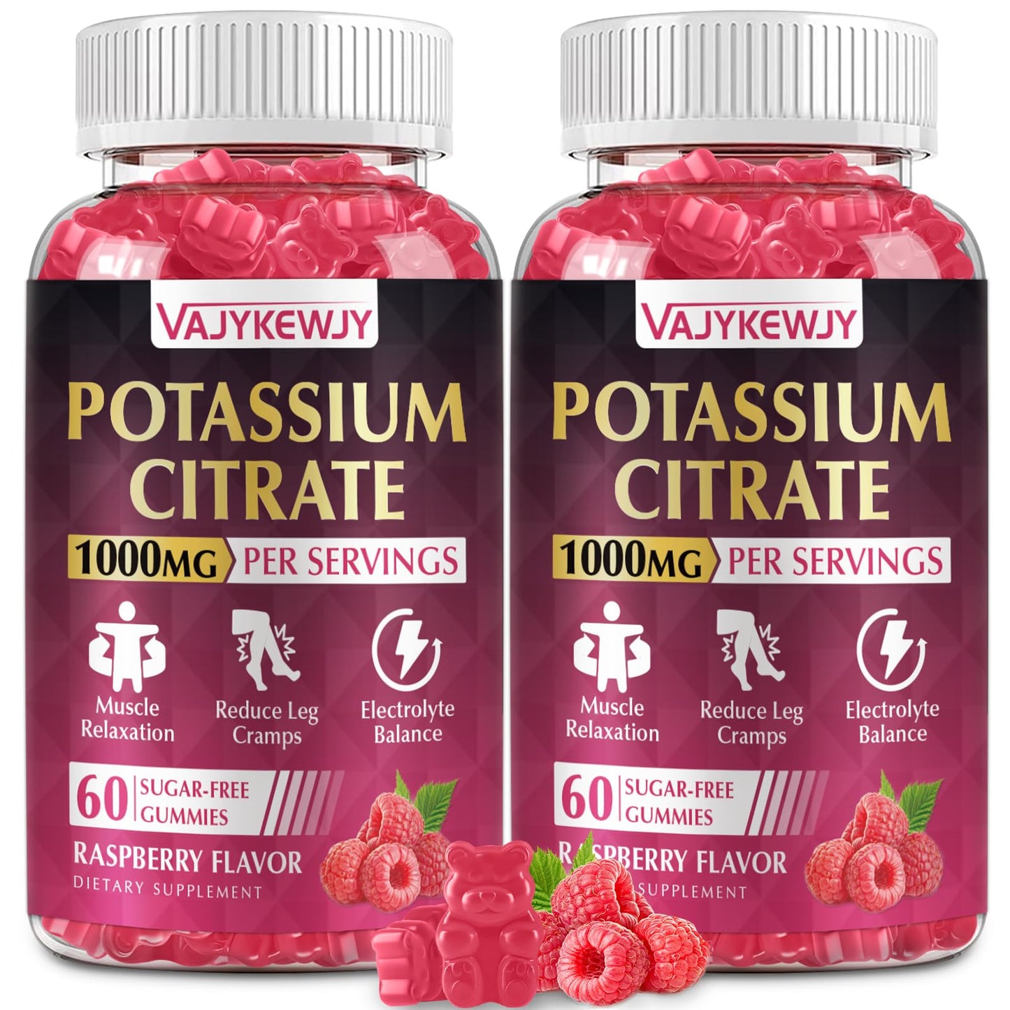 VAJYKEWJY Potassium Citrate Gummies 120 Gummies