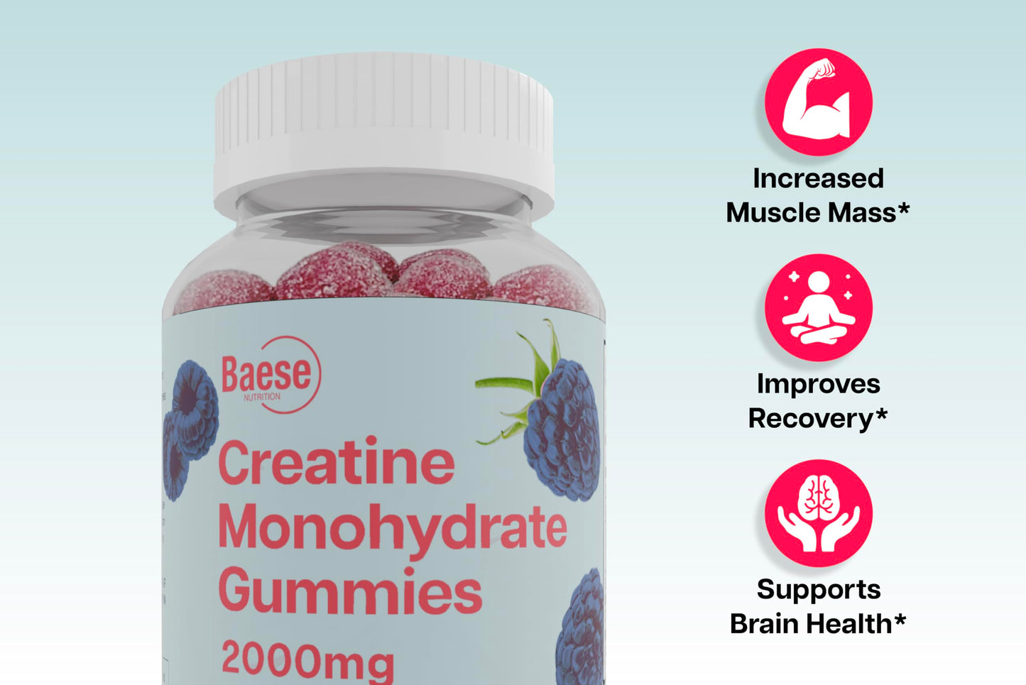 Baese Nutrition Creatine Monohydrate Gummy 20 Count