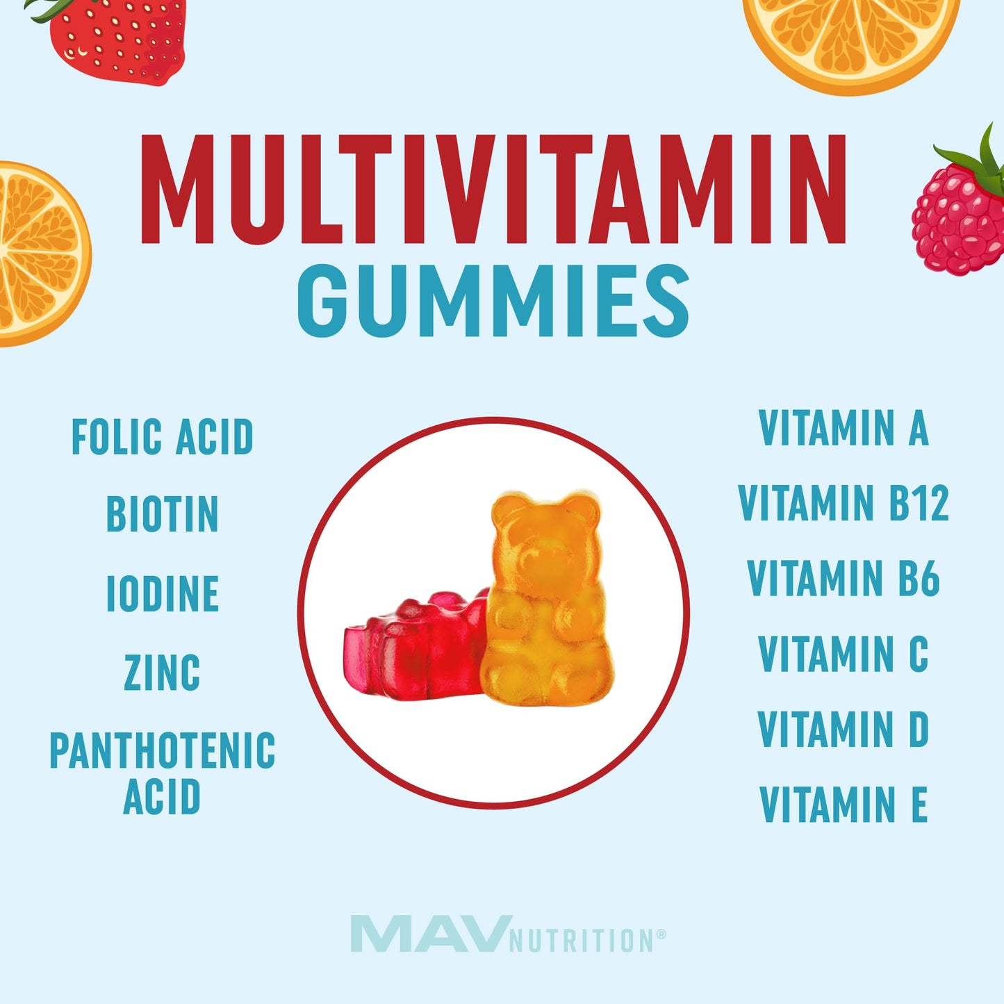 MAV NUTRITION Kids Multivitamin Gummies 90 Count
