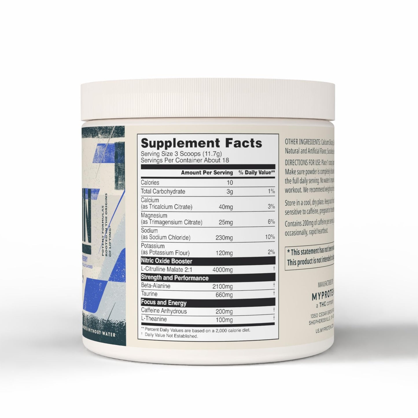 Myprotein Origin Pre Workout Fast Melt Powder 48 Servings