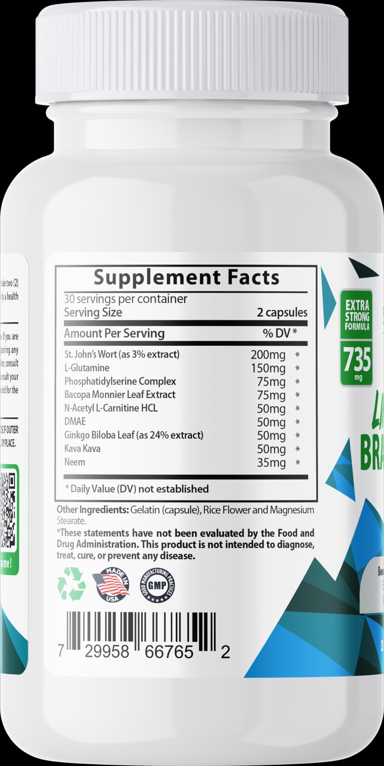 Sundhed Natural Limitless Brain Boost Capsule, 60 Capsules