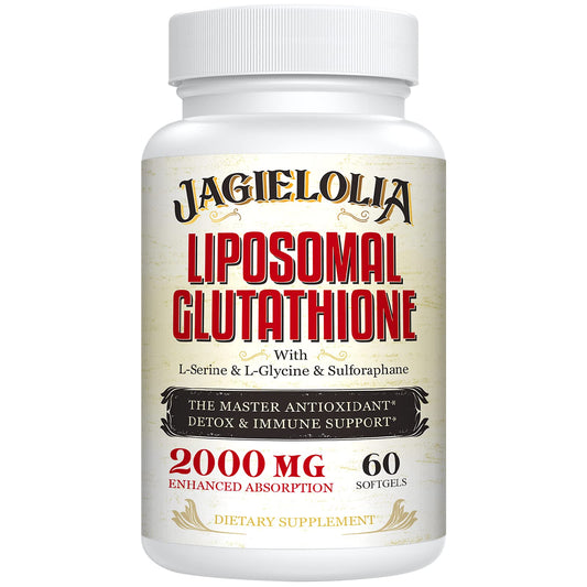 Jagielolia Liposomal Glutathione 2000 mg with L-Serine, L-Glycine & Sulforaphane Softgels, 60 Count