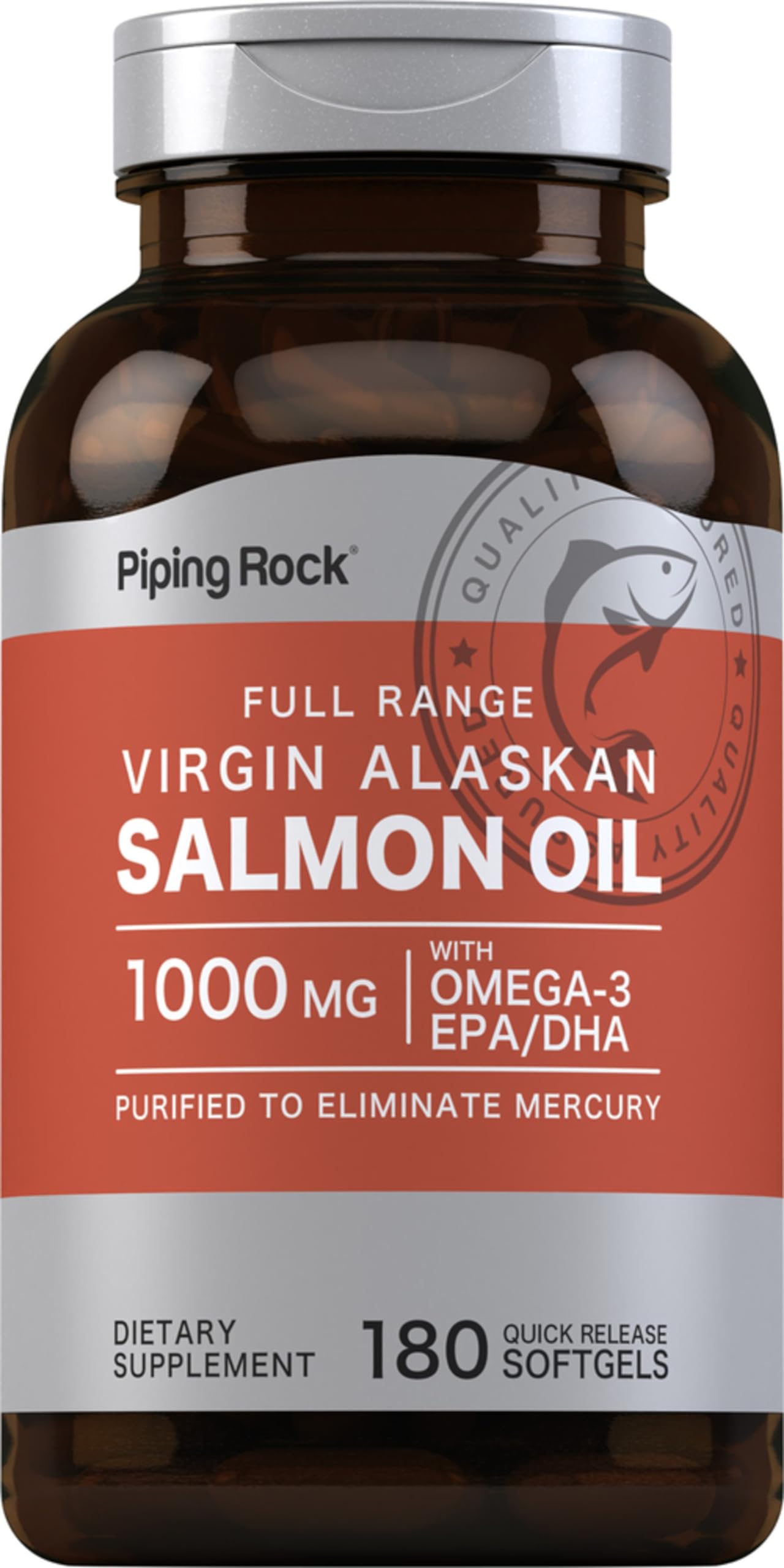 Piping Rock Wild Alaskan Salmon Oil Softgel 180 Count