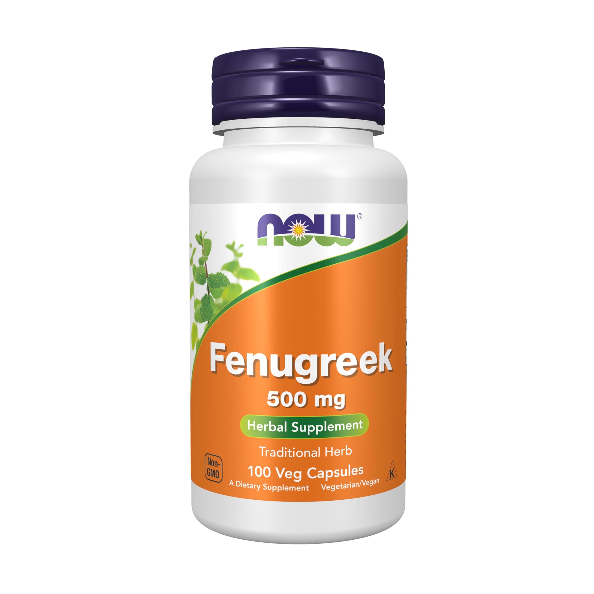 NOW Foods Fenugreek (Trigonella foenum-graecum) 500 mg Capsule, 100 Veg Capsules